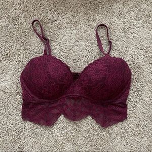 Victoria’s Secret PINK maroon push up bralette